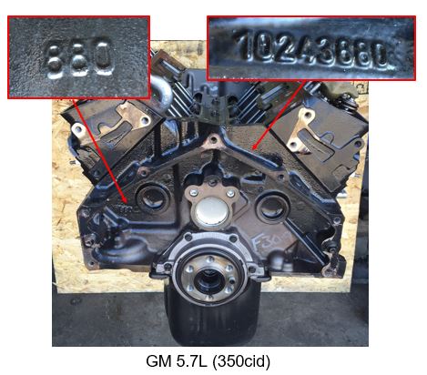 chevrolet engine block casting numbers