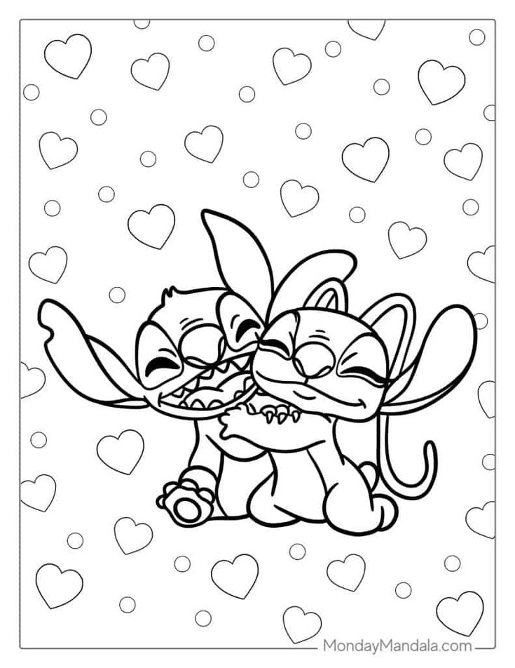 printable stitch coloring pages