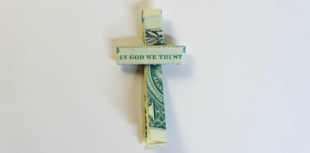 origami dollar cross