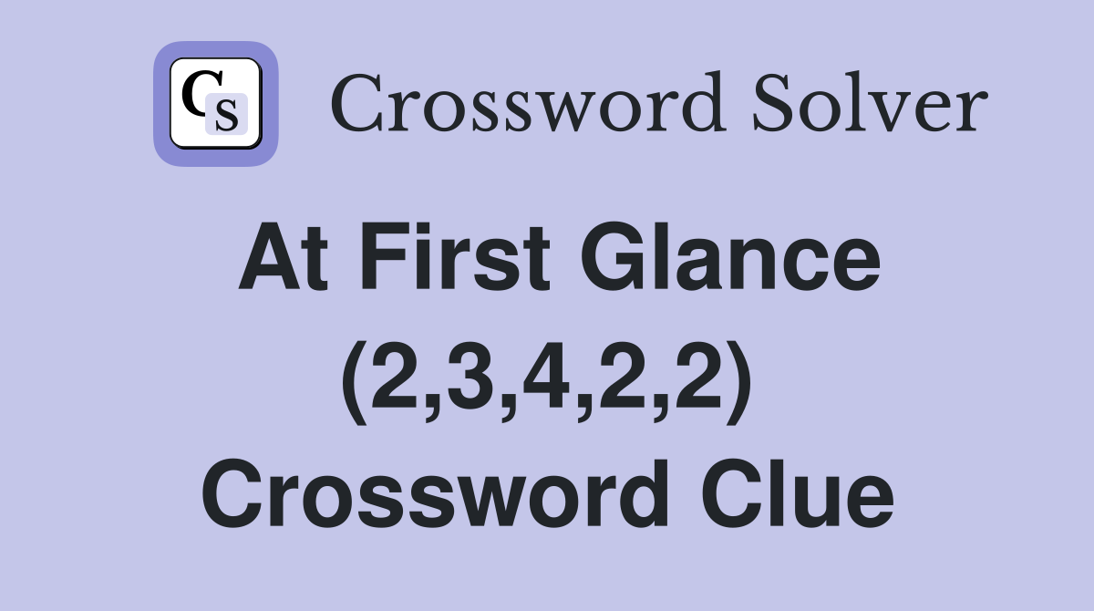 glance over crossword clue 4 letters