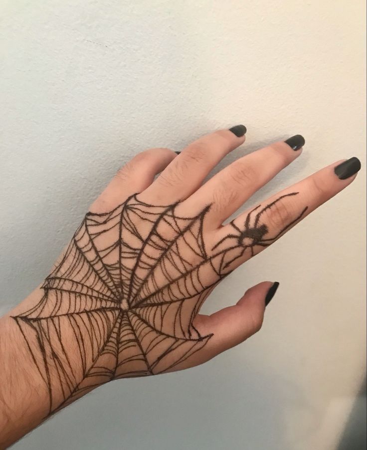 spider web hand tattoo meaning