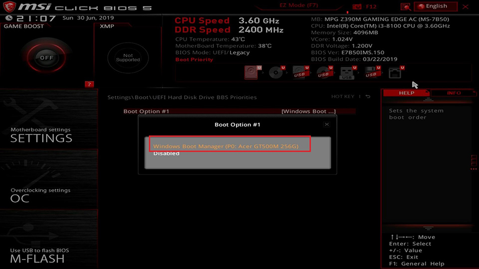 how to open bios msi