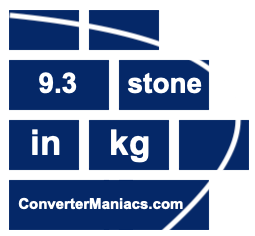 9.3 stone in kilograms