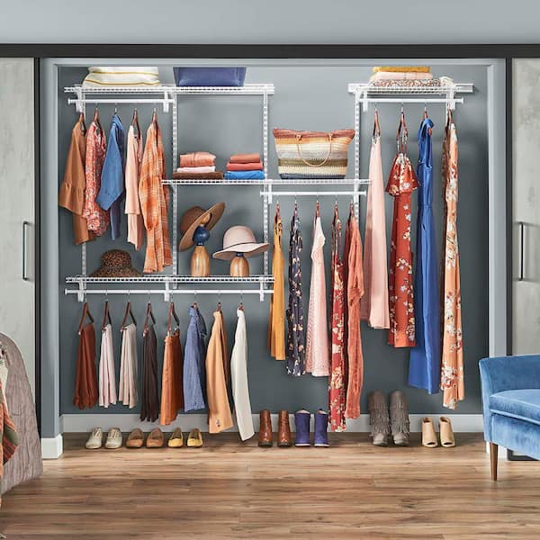 white wire racks for closets