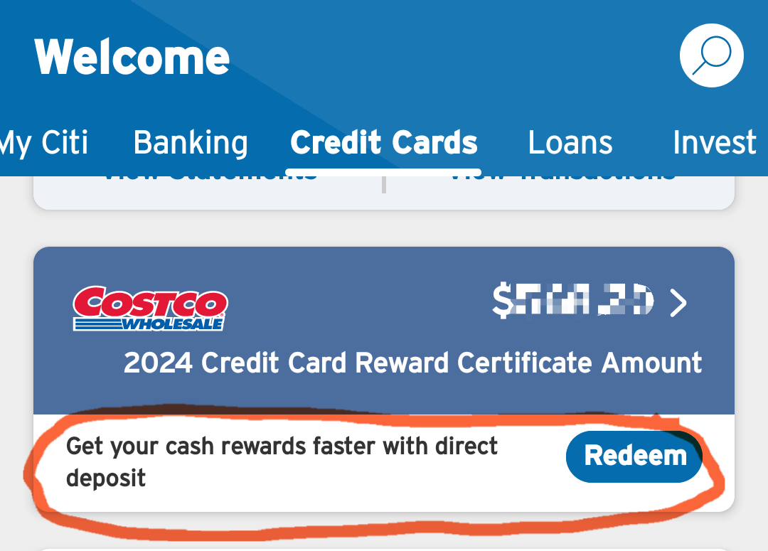 costco rewards direct deposit