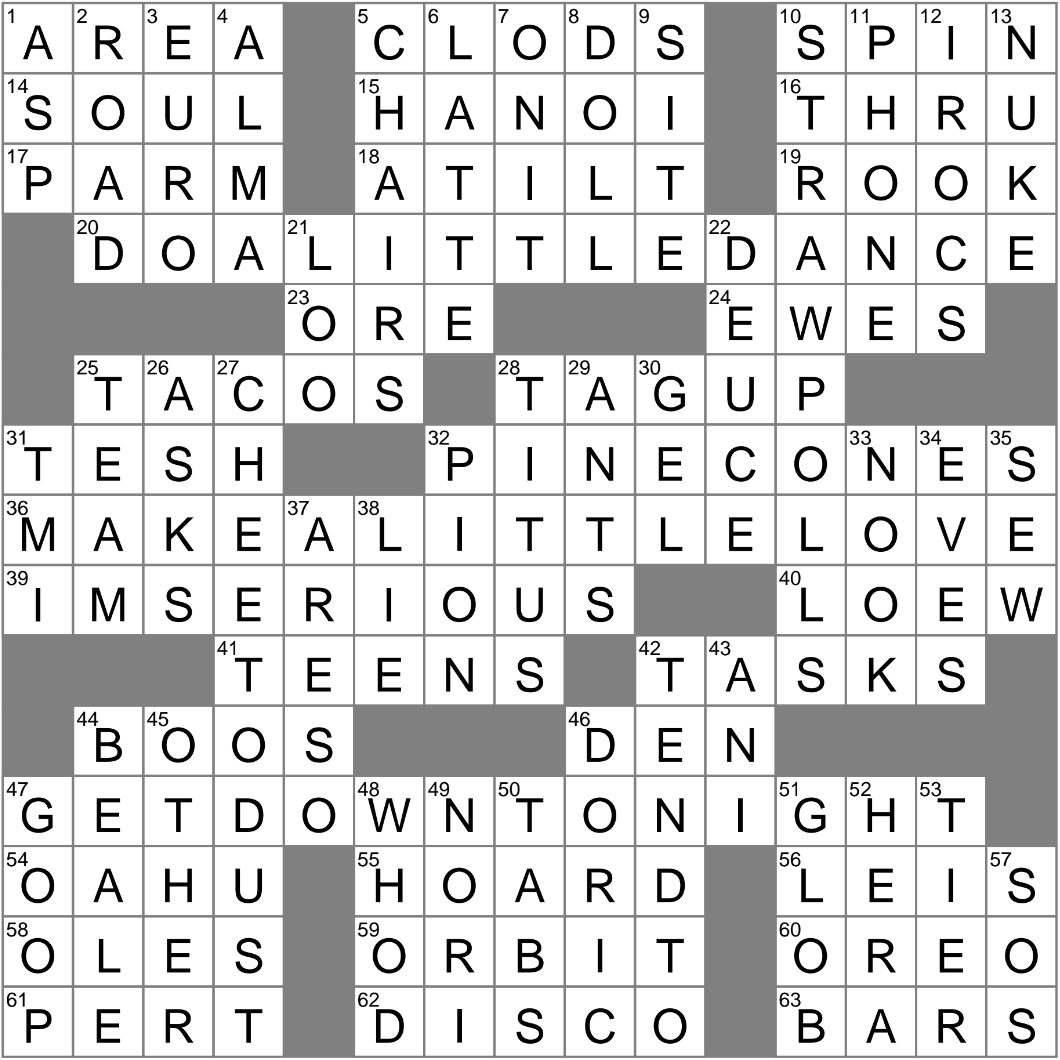 1979 disco hit crossword