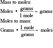 how to convert grams to moles