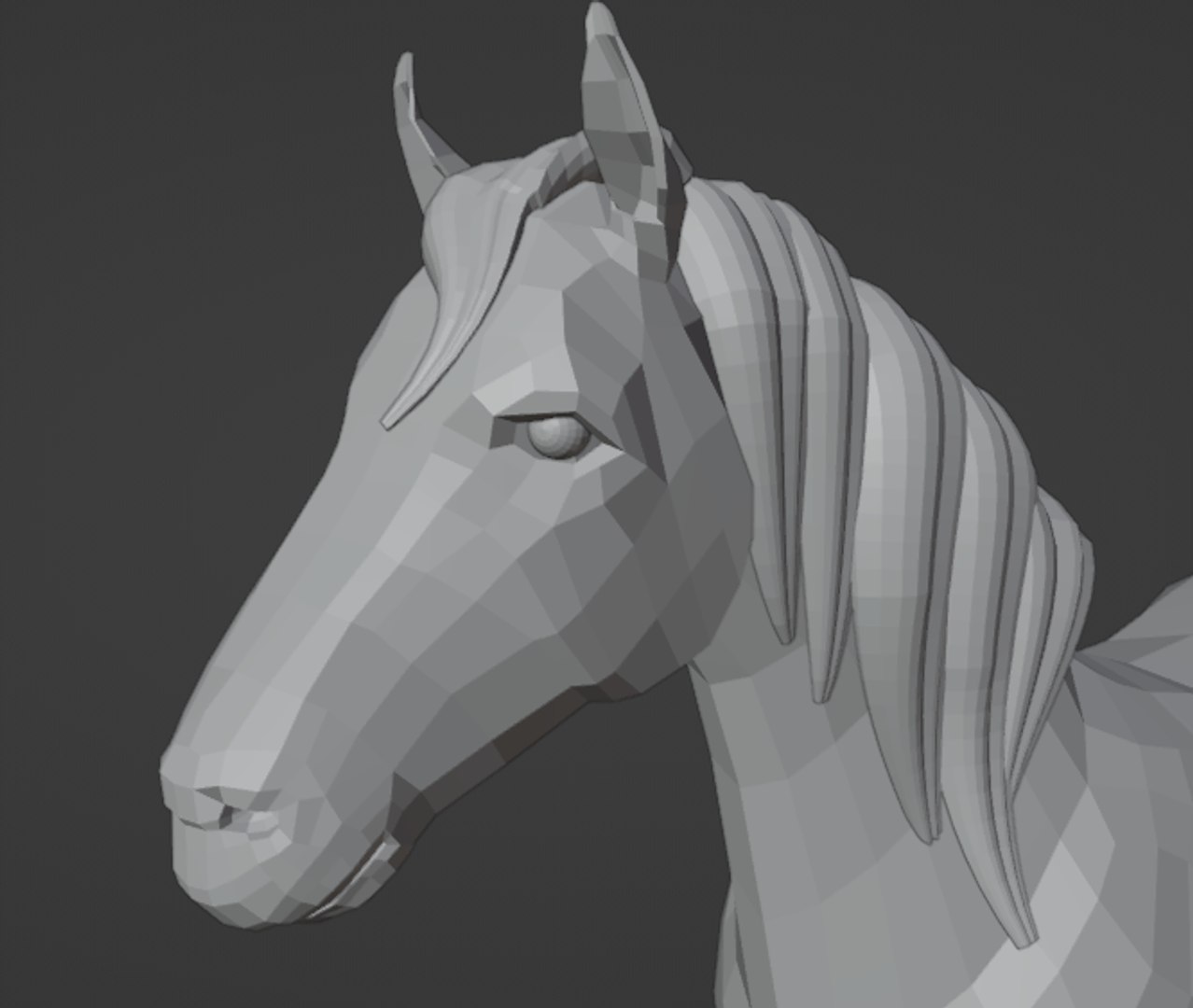 low poly horse model free