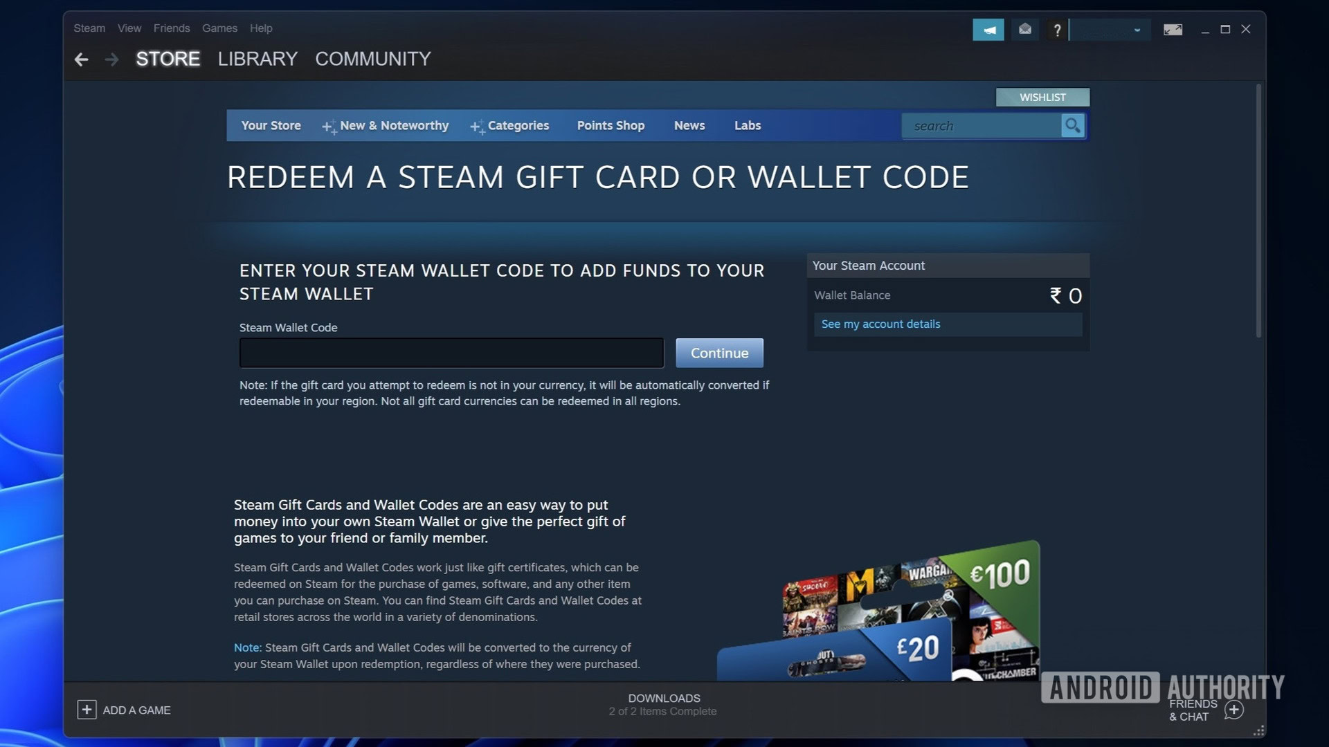 can you gift someone steam wallet money