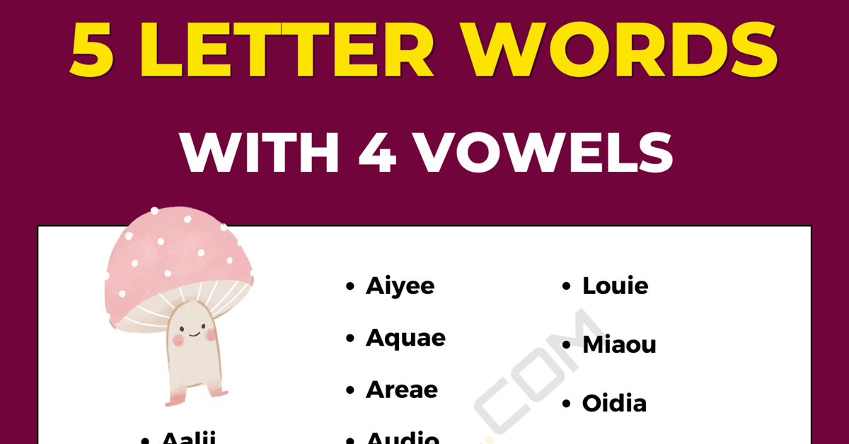 5 letter word with vowels