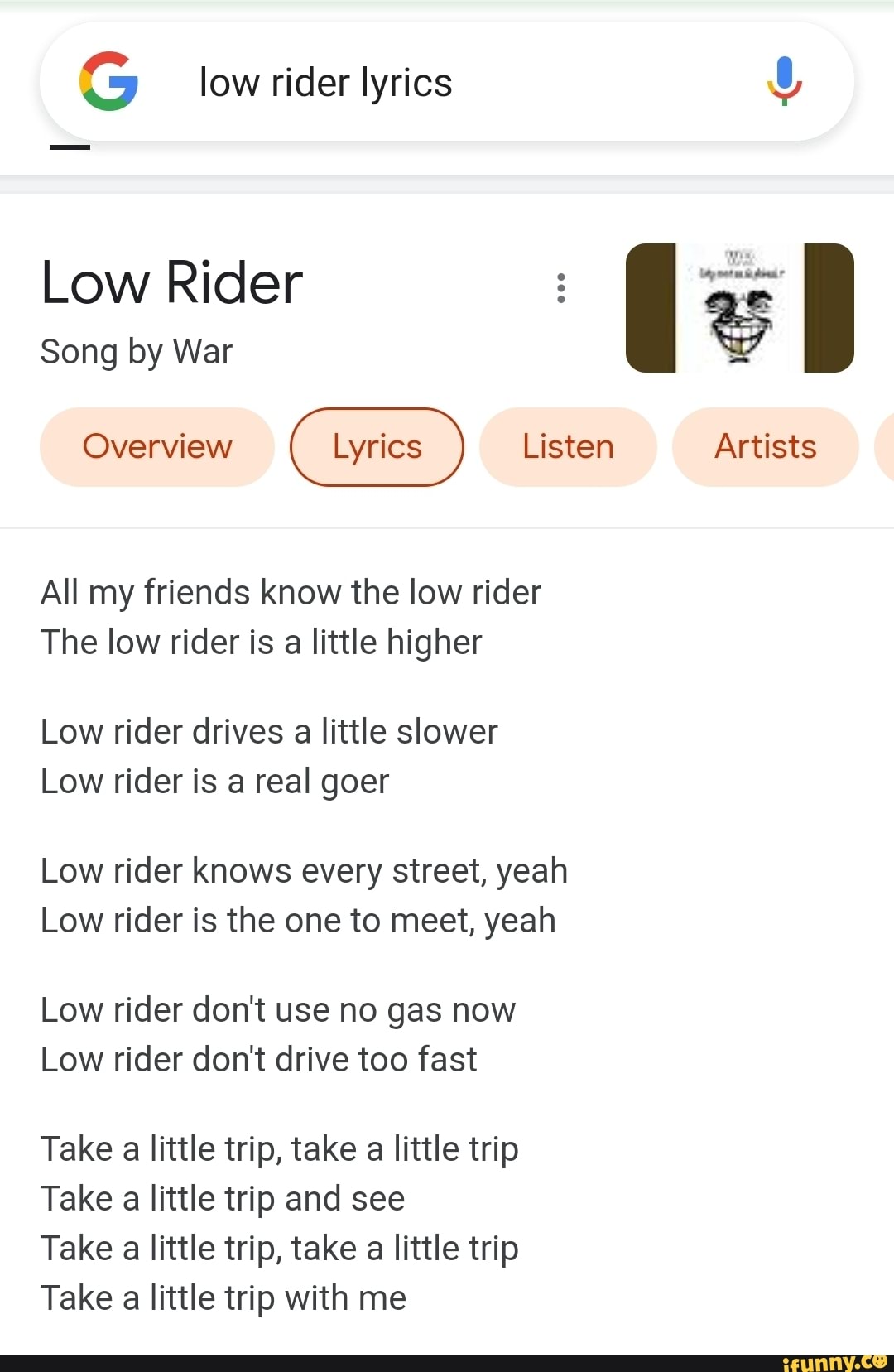 lyrics for low rider