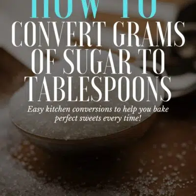 23 grams of sugar to tablespoons