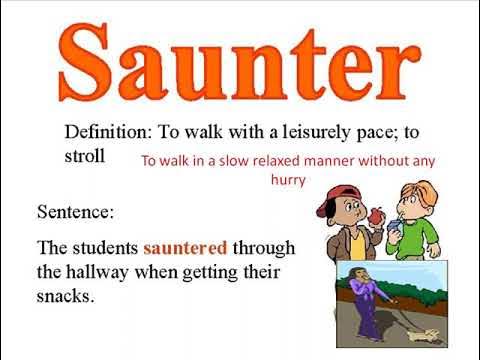 use saunter in a sentence