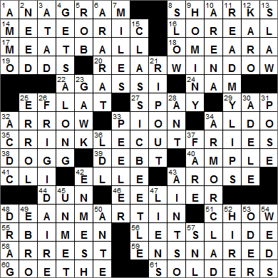 crafty fellow crossword clue