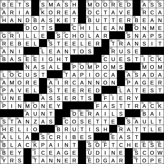 blackball crossword clue