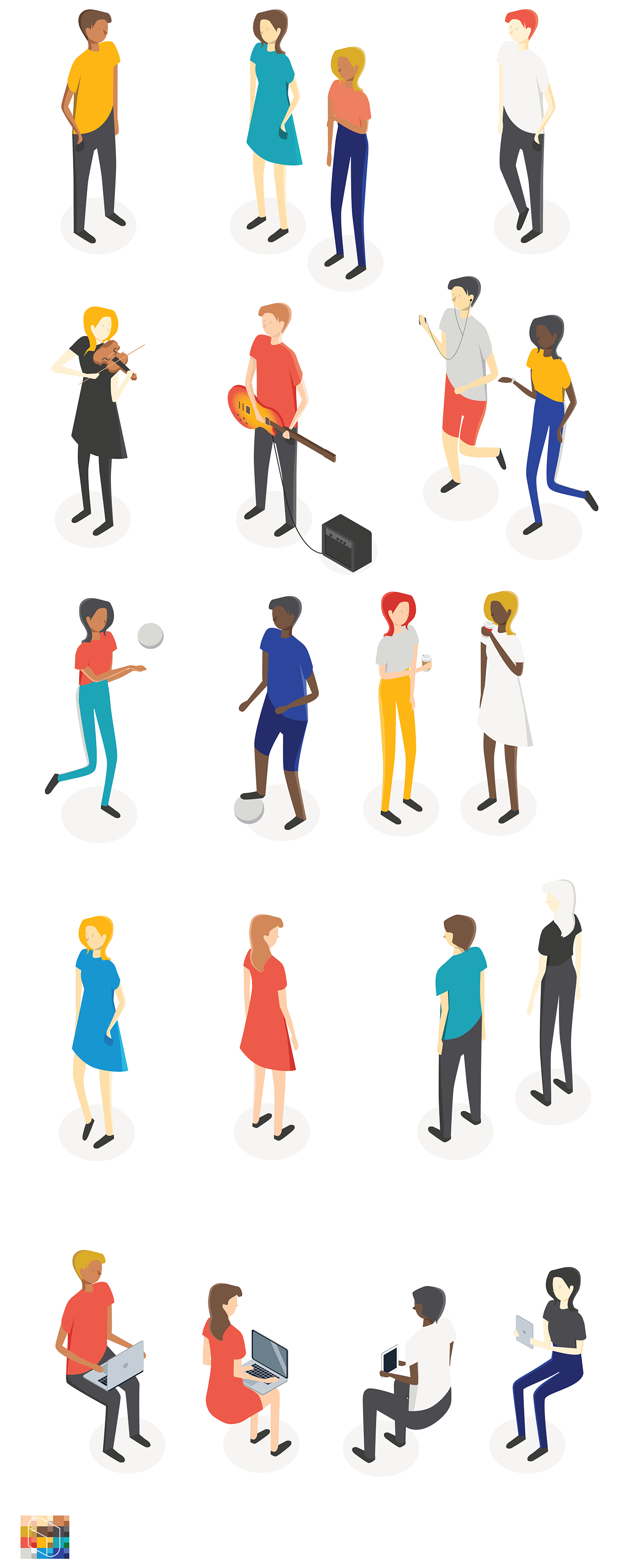 isometric people