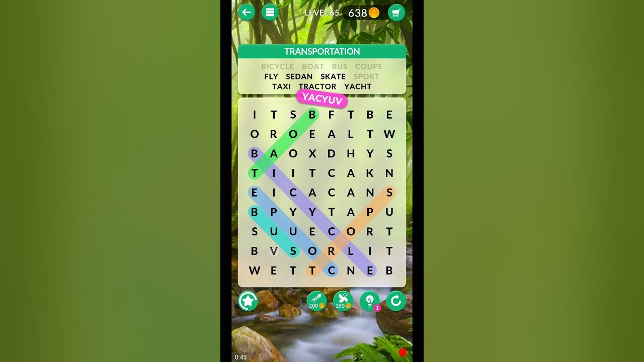 wordscapes level 65 answers