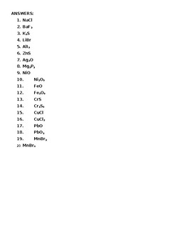 writing binary formulas worksheet