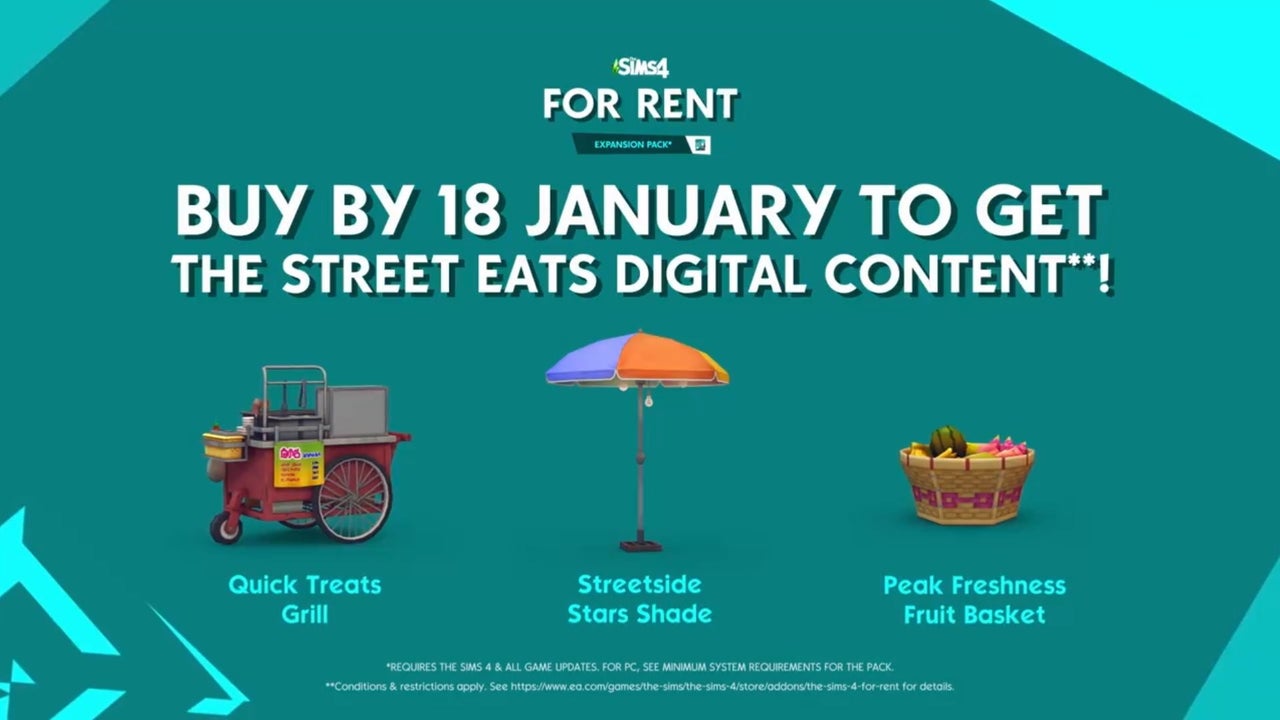 sims 4 for rent release time