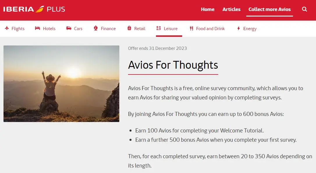 avios for thoughts opiniones