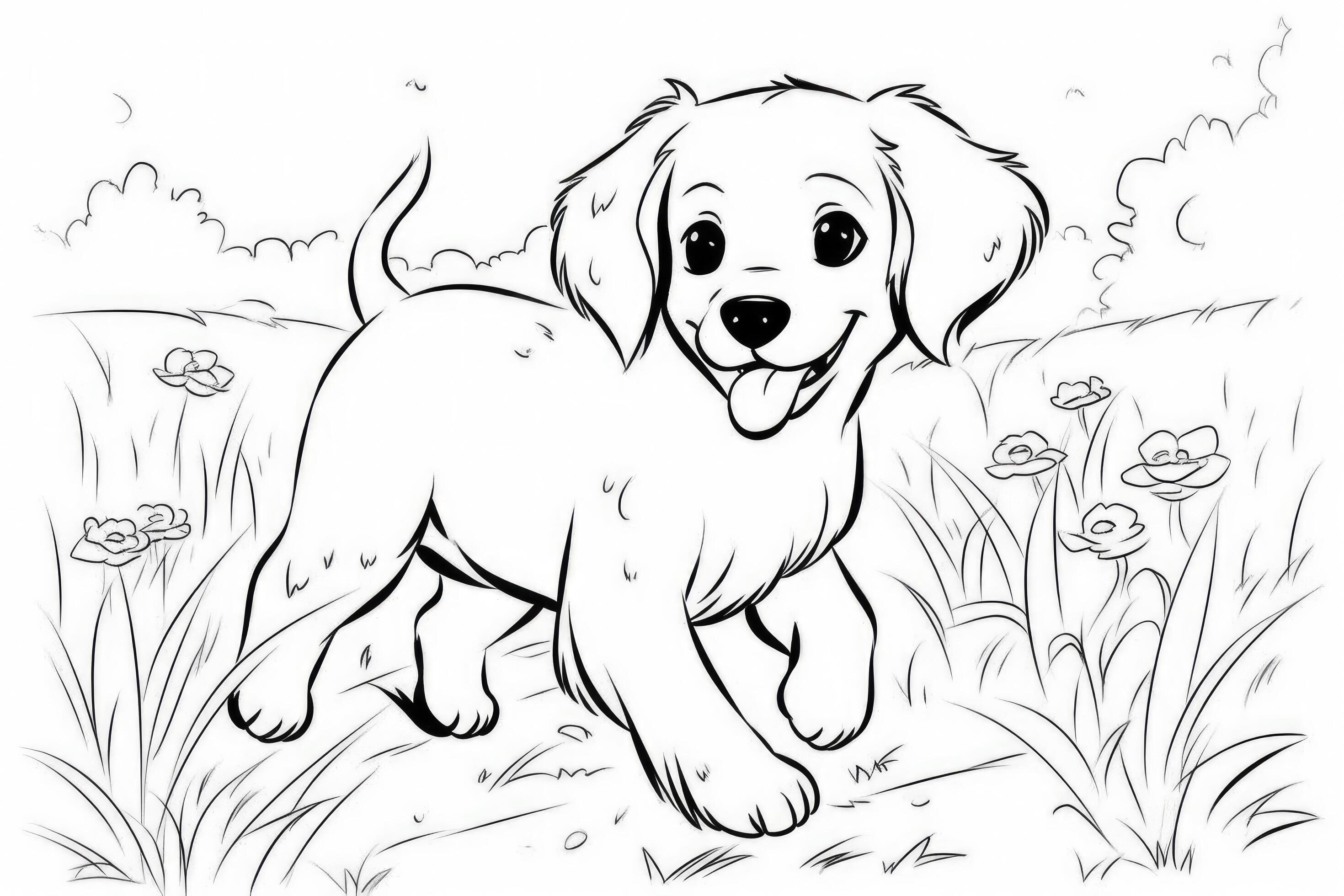 puppy dog colouring in