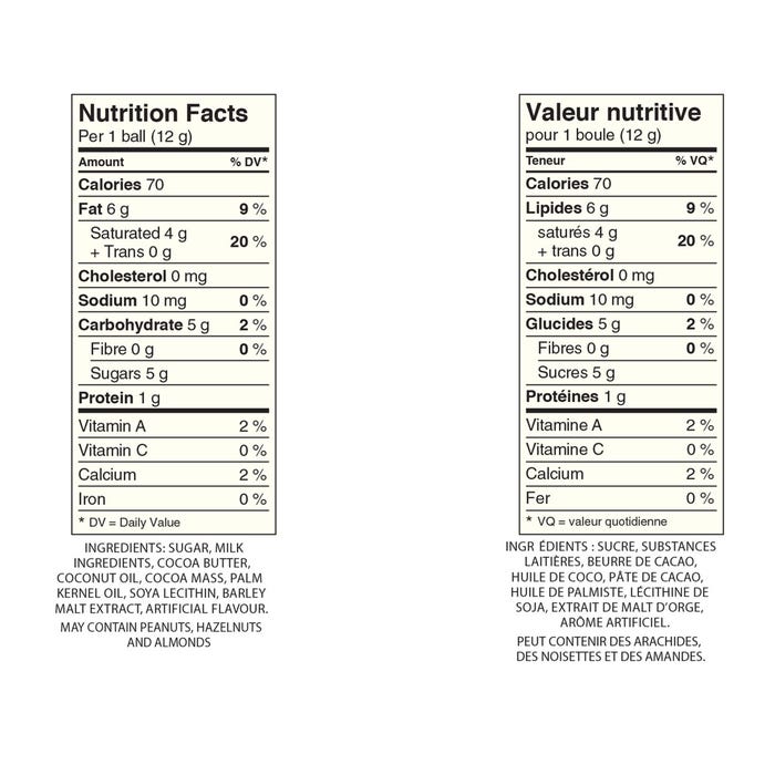 lindt milk chocolate nutrition