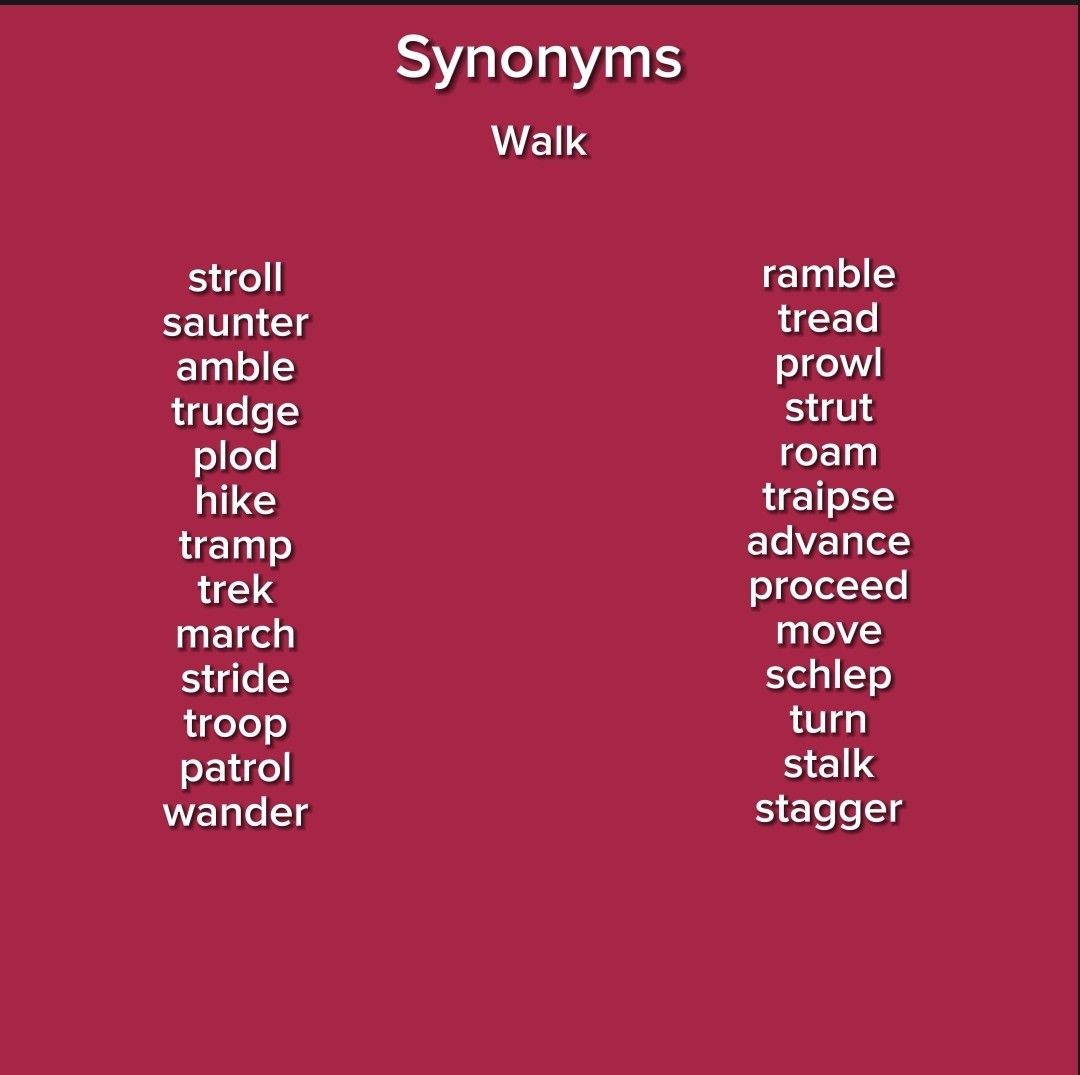 synonyms of walk