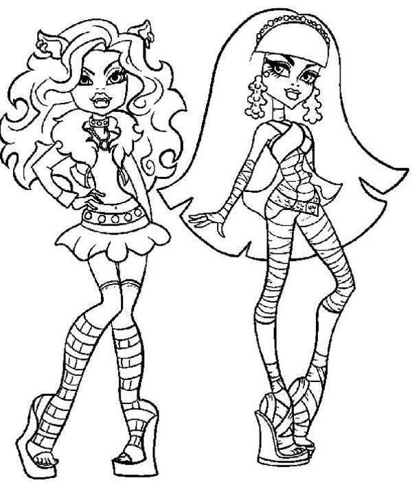 dibujo para colorear monster high