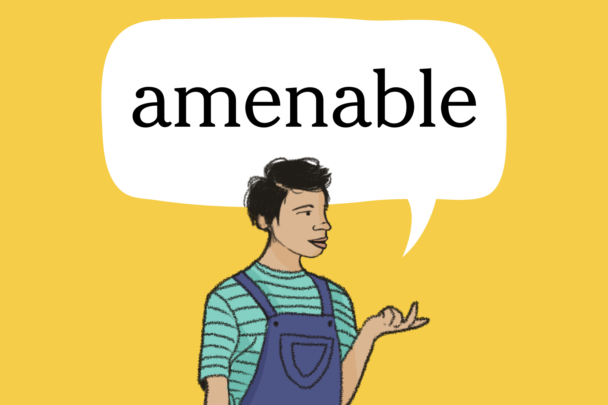 amenable meaning in english