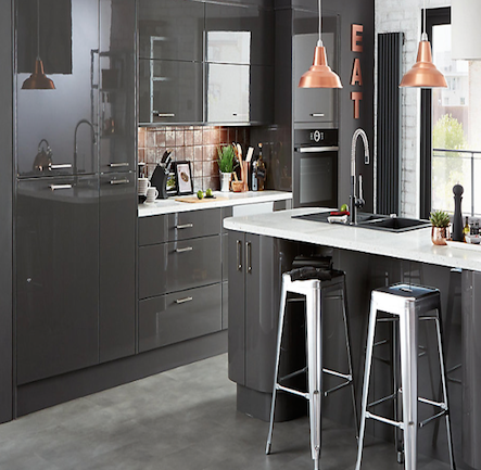 grey b&q kitchens