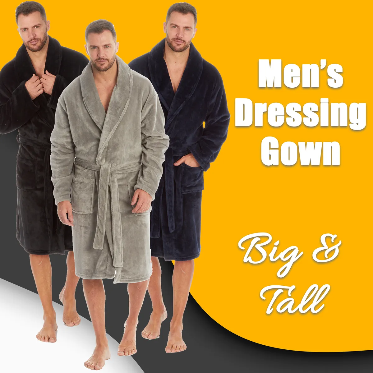 mens plus size dressing gown