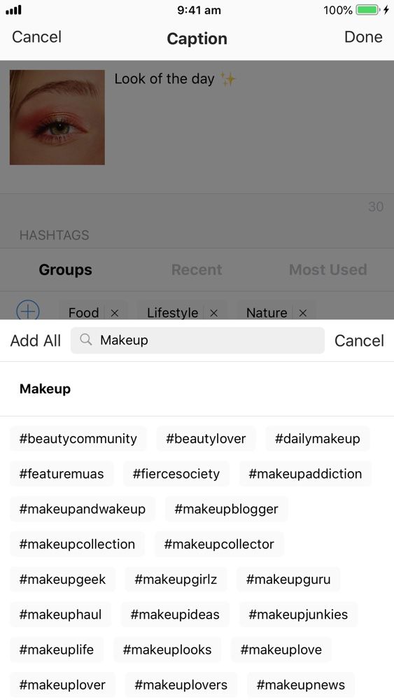 beauty hashtags