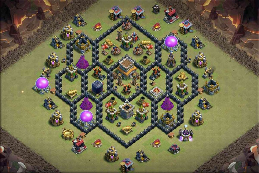 clash of clans layout th8 war