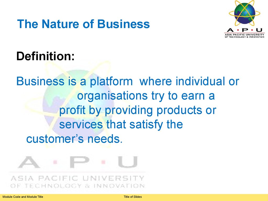 nature of business 意味