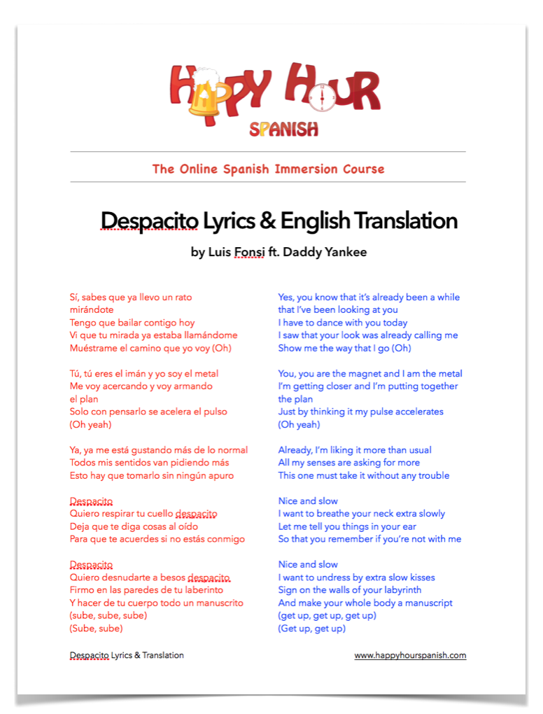 despacito song lyrics in english