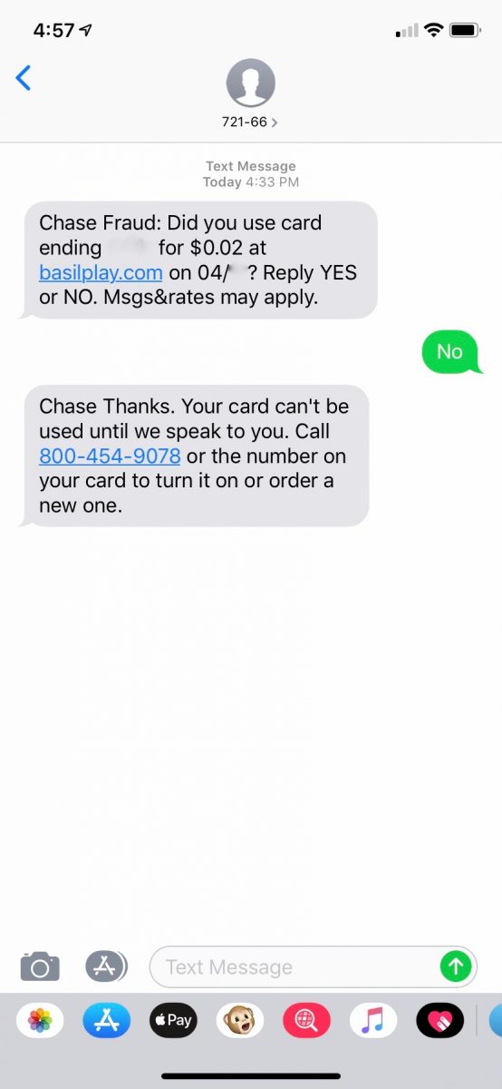 chase fraud alert scam