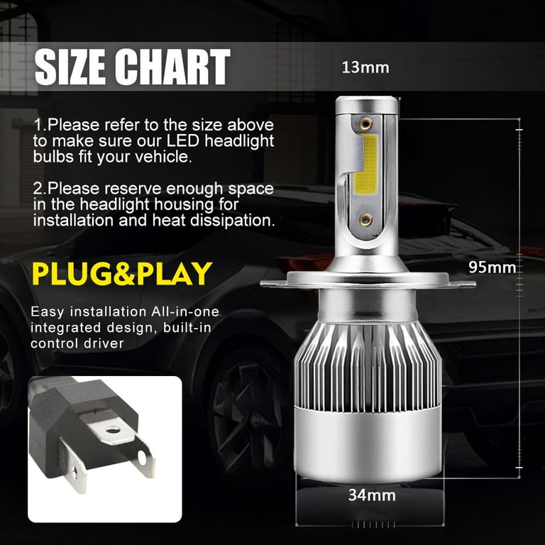 98 toyota camry headlight bulb size