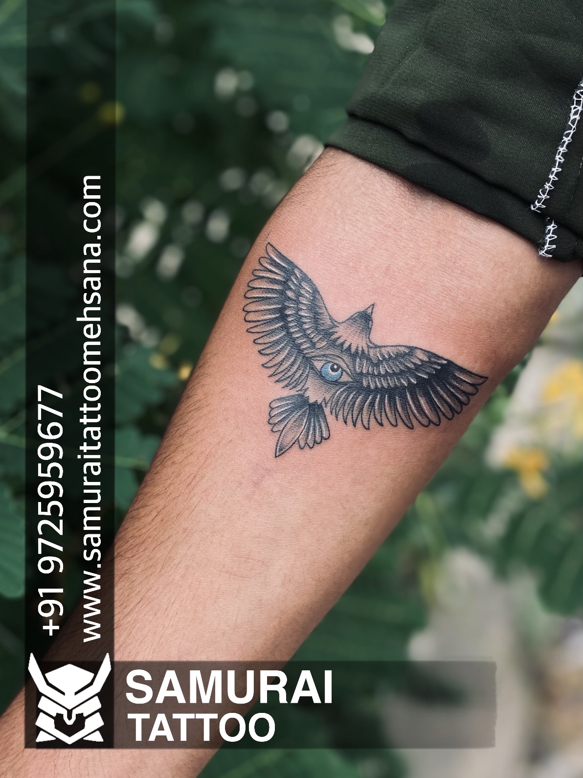 eagle tattoo on hand boy