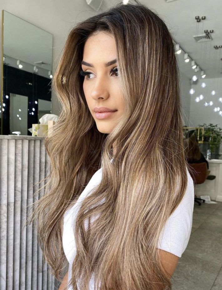 blonde hair brown highlights