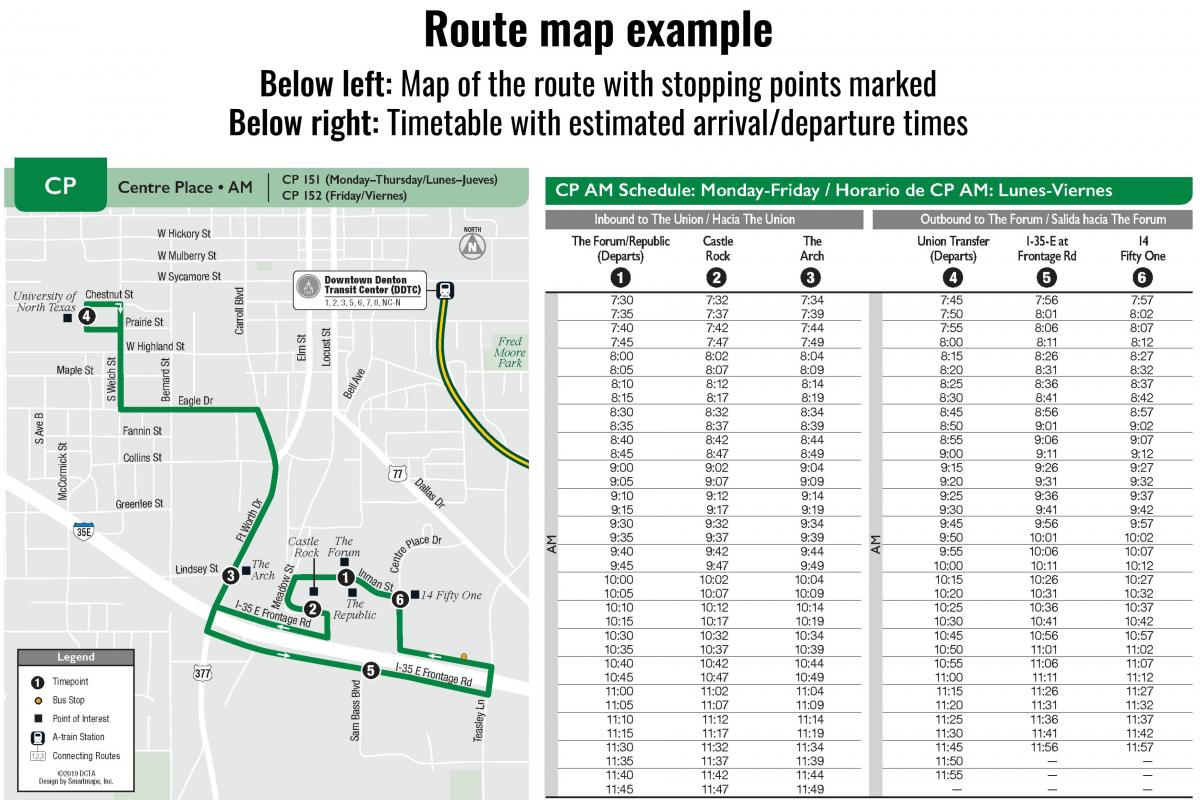 unt bus stops