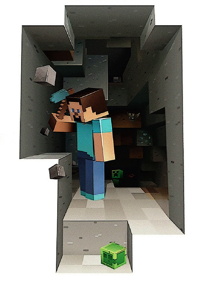 minecraft poster steve