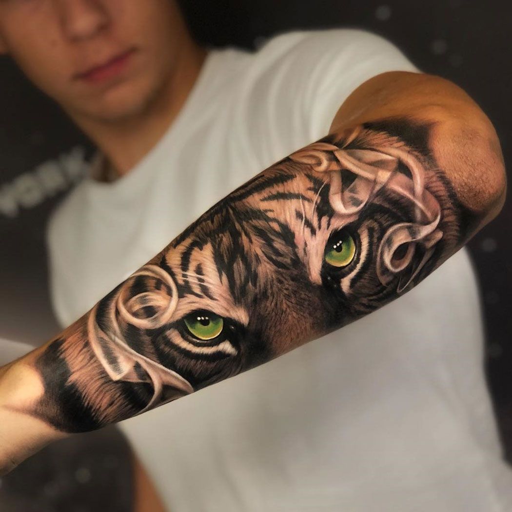 tiger eyes tattoo