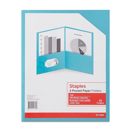 staples pocket folders