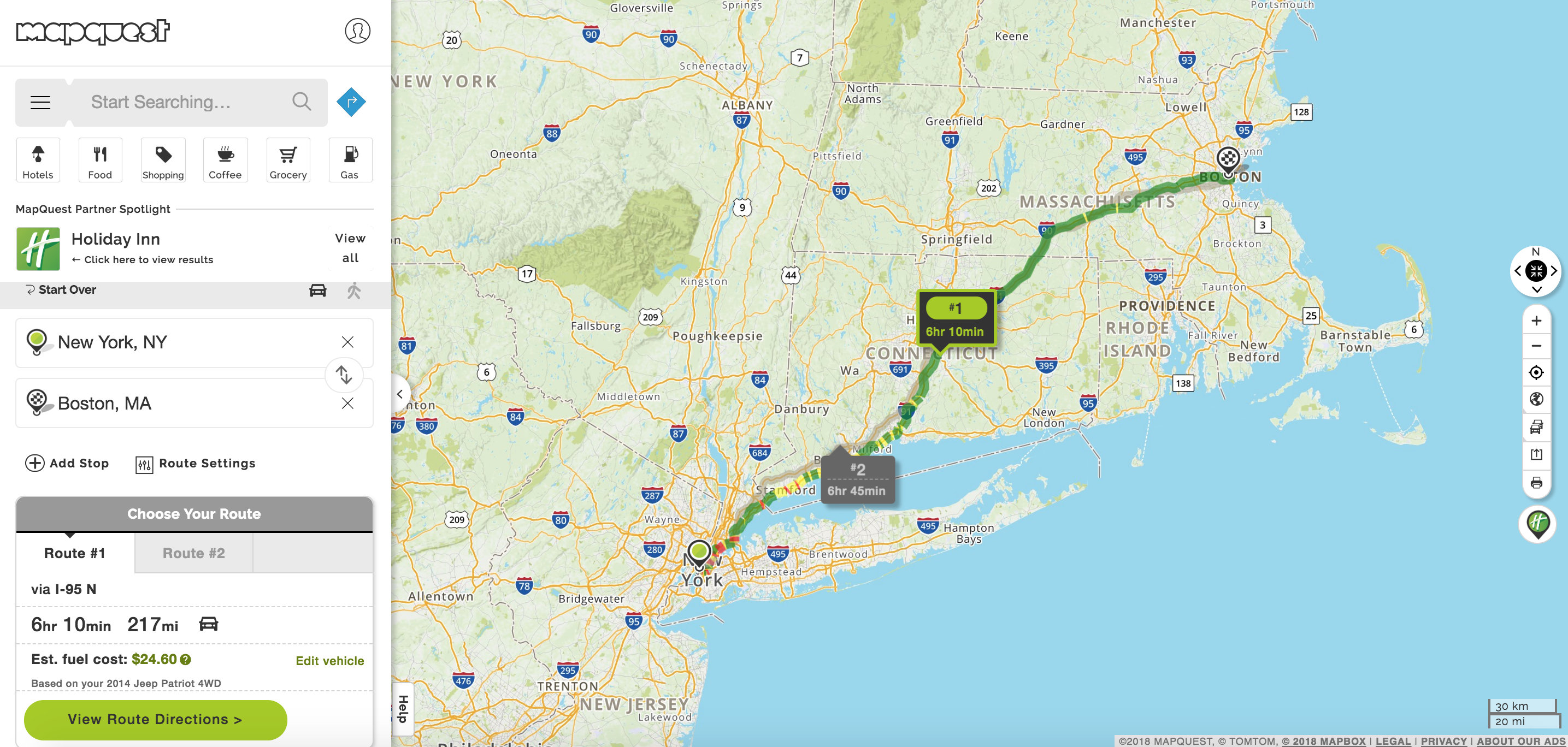 mapquest com route planner