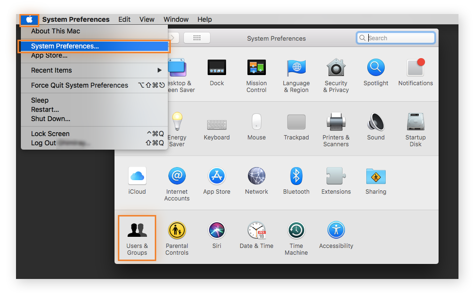 how to change startup programs mac