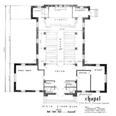 chapel floor plan with dimensions