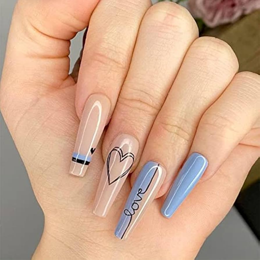 diseño de uñas love