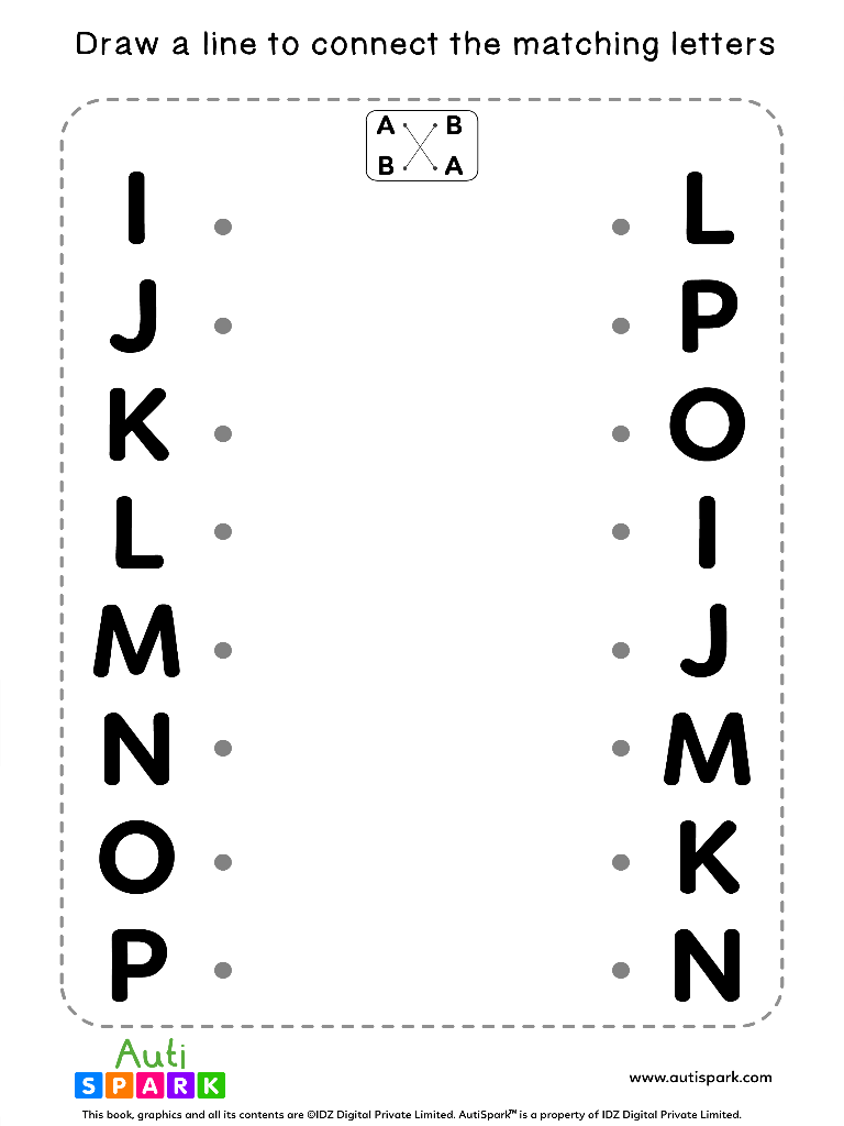 match the same letters worksheet