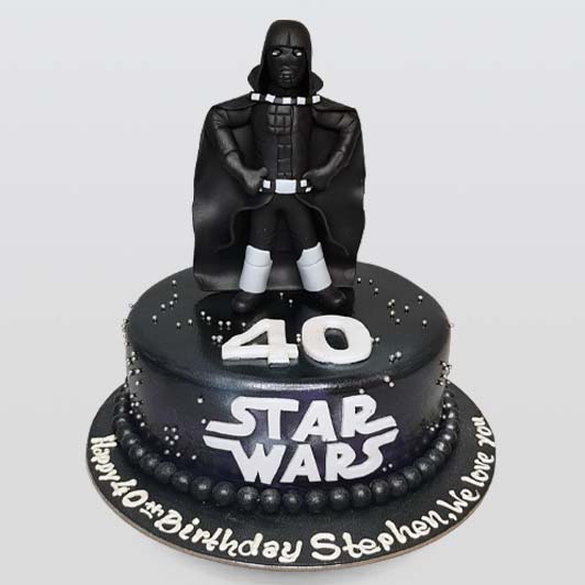 star wars cake darth vader