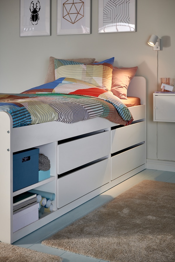 single bed with bed underneath ikea